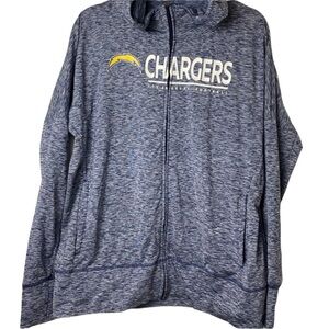 Woman’s G-III Los Angeles Chargers Grey Zip Hoodie